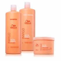 Kit Wella Nutri Enrich Shampoo 1L, Condicionador 1L e Mascara 500ML