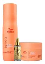 Kit Wella Nutrienrich Shampoo+Máscara+Oil Reflections 30ml