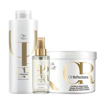 Kit Wella Oil Reflections - Sh 1L e Másc 500 ml e Óleo Lg 100 ml Kit Wella Oil Reflections - Sh 1L e Másc 500 ml e Óleo Lg 100 ml