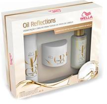 Kit Wella Oil Reflections Shampoo+Mascará+Oleo Light 100ml