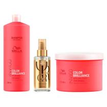 Kit Wella Pro Inv Brilliance Sh 1l e Masc 500 e Oi L 100