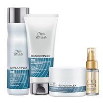 Kit Wella Professionals BlondorPlex - Shampoo 250ml + Condicionador 250ml + Máscara 150ml + Oil Reflections 30ml Kit Wella Professionals BlondorPlex - Shampoo 250ml + Condicionador 250ml + Máscara 150ml + Oil Reflections 30ml