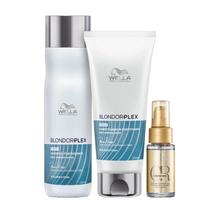 Kit Wella Professionals BlondorPlex - Shampoo 250ml + Condicionador 250ml + Oil Reflections 30ml