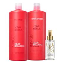Kit Wella Professionals Color Brilliance Sh 1L + Cond 1L + Oil Reflections Light 100ml