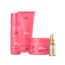 Kit Wella Professionals Color Brilliance Sh 250ml + Cond 200ml + Masq 150g + Oil Reflections Light 30ml