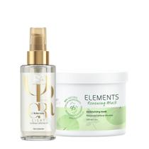 Kit Wella Professionals Elements Renewing Máscara Oil Light (2 produtos)