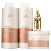 Kit Wella Professionals Fusion Sh 1L + Cond 1L + Masq 500g + Oil Reflections 100ml Kit Wella Professionals Fusion Sh 1L + Cond 1L + Masq 500g + Oil Reflections 100ml
