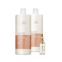 Kit Wella Professionals Fusion Sh 1L + Cond 1L + Oil Reflections Light 100ml