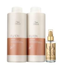 Kit Wella Professionals Fusion shampoo 1 Litro + Condicionador 1 Litro + Oil Reflections 100ml Kit Wella Professionals Fusion shampoo 1 Litro + Condicionador 1 Litro + Oil Reflections 100ml
