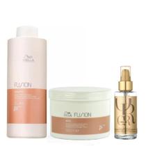 Kit Wella Professionals Fusion Shampoo 1 Litro e Máscara 500gr + Oil Reflections 100ml (3 Produtos) Kit Wella Professionals Fusion Shampoo 1 Litro e Máscara 500gr + Oil Reflections 100ml (3 Produtos)