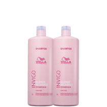 Kit Wella Professionals Invigo Blonde Recharge - Shampoo Desamarelador 1L (2 Unidades)