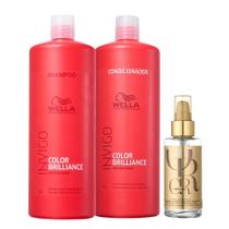 Kit Wella Professionals Invigo Color Brilliance Shampoo 1 Litro + Condicionador 1 Litro + Oil Reflections 100ml Kit Wella Professionals Invigo Color Brilliance Shampoo 1 Litro + Condicionador 1 Litro + Oil Reflections 100ml