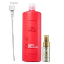 Kit Wella Professionals Invigo Color Brilliance Shampoo 1 Litro + Oil Reflections Light 30ml + Válvula Pump Kit Wella Professionals Invigo Color Brilliance Shampoo 1 Litro + Oil Reflections Light 30ml + Válvula Pump