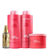 Kit Wella Professionals Invigo Color Brilliance Trio Salon e Oil Reflection 100ml (4 Produtos)