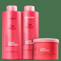 Kit Wella Professionals Invigo Color Brilliance Trio Shampoo Condicionador e Máscara (3 Produtos Grandes)