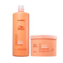 Kit Wella Professionals Invigo Nutri-Enrich Salon Duo - Shampoo 1000ml + Máscara 500ml