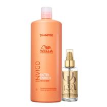 Kit Wella Professionals Invigo Nutri-Enrich Shampoo 1 Litro + Oil Reflections 100ml