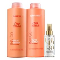 Kit Wella Professionals Nutri Enrich Sh 1L + Cond 1L + Oil Reflections Light 100ml