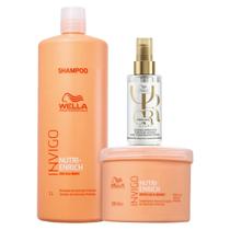 Kit Wella Professionals Nutri Enrich Sh 1L + Masq 500g + Oil Reflections Light 100ml