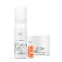 Kit Wella Professionals NutriCurls Shampoo Máscara e Ampola Nutri-Enrich (3produtos)