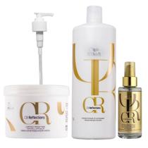 Kit Wella Professionals Oil Reflections Shampoo 1 Litro + Máscara 500gr + Óleo 100ml + Válvula Pump