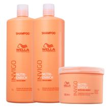 Kit Wella Shampoo Nutri-Enrich 1L, Shampoo Nutri-Enrich 1L, Máscara de Nutrição Nuti-Enrich 500g (3 Produtos)