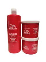Kit Wella Ultimate Repair Shampoo 1000ml+ Condicionador 500g+ Máscara 500g