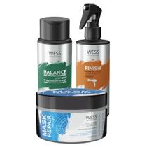 Kit Wess Balance Shampoo 250Ml + Mask 180G + Finish 250Ml