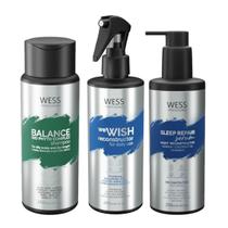 Kit Wess Balance Shampoo 250Ml + We Wish 260Ml + Sleep 250Ml