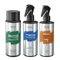 Kit Wess Balance Shampoo 250ml + WeWish 260ml + Finish 250ml