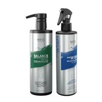 Kit Wess Balance Shampoo 500Ml + We Wish Reconstrutor 500Ml - Wess Professional