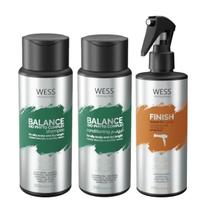 Kit Wess Balance Shampoo+Condicionador 250Ml + Finish 250Ml