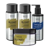 Kit Wess Blond Sh 250Ml+Cd 250Ml+Mask 200Ml+Sleep 250Ml