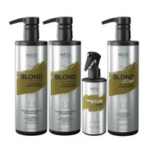 Kit Wess Blond Sh 500Ml+Cd 500Ml+Wewish M. 260Ml+Mask 500Ml