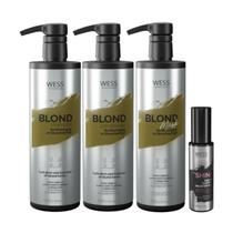 Kit Wess Blond Sh 500Ml+Cond 500Ml+Mask 500Ml+Weshine 45Ml