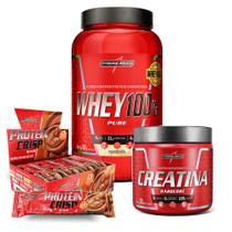 Kit Whey 100% Baunilha + Crisps Bar + Creatina 300g