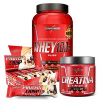 Kit Whey 100% Chocolate + Crisps Bar + Creatina 300g Kit Whey 100% Chocolate + Crisps Bar + Creatina 300g