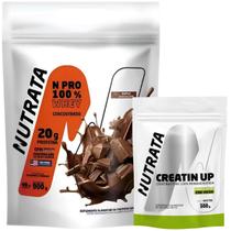Kit Whey 100 Concentrado NPro Sabor Duplo Chocolate 900g e Creatina Monohidratada 300g Kit Whey 100 Concentrado NPro Sabor Duplo Chocolate 900g e Creatina Monohidratada 300g