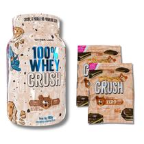 Kit Whey 100% Crush Concentrada Cookies 900g + 2 Crock Crush 50g Dulce de Leche - Under Labz