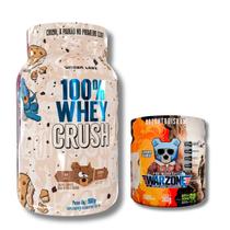 Kit Whey 100% Crush Concentrada Cookies 900g + Warzone Green Bomb 300g - Under Labz