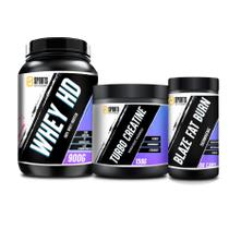 Kit Whey 100%HD 900g + Creatina 150g + Termogênico Blaze Fat Burn 60 Caps - Sports Supplements