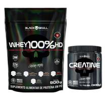 Kit Whey 100 HD Refil 900g e Creatine 300g BlackSkull Kit Whey 100 HD Refil 900g e Creatine 300g BlackSkull