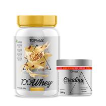 Kit Whey 100% maracujá 900g e Creatina 100% pura 300g topway Kit Whey 100% maracujá 900g e Creatina 100% pura 300g topway