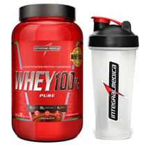 Kit Whey 100% Pote 900g + Coqueteleira 600ml Integralmédica Kit Whey 100% Pote 900g + Coqueteleira 600ml Integralmédica