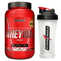 Kit Whey 100% Pote 900g + Coqueteleira 600ml Integralmédica