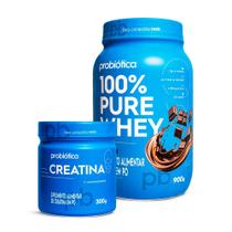 Kit Whey 100% Pure + Creatina 100% Pura Monohidratada 300g- Probiotica