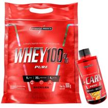 Kit Whey 100% Pure Whey Protein Concentrado - Refil - 900g + L-Carn 2000 L-Carnitina Líquida 480ml
