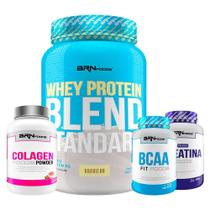 Kit Whey Blend 900G+ Creatina Foods 100G+ Bcaa