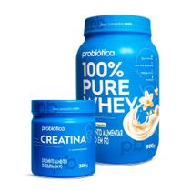 Kit Whey Concentrado Pure 900g + Creatina Pura Monohidratada 300g- Probiotica