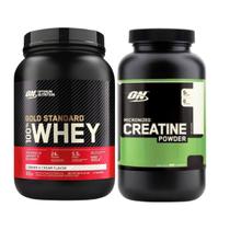 Kit Whey Gold Standard 2lb Cookies 907g + Creatina 300g ON